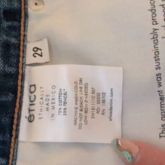ETICA wide leg high rise denim - size 29 - Picture 9 of 9